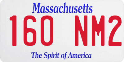 MA license plate 160NM2