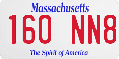 MA license plate 160NN8