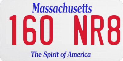 MA license plate 160NR8