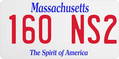 MA license plate 160NS2