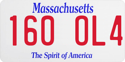 MA license plate 160OL4