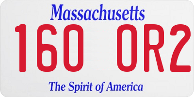 MA license plate 160OR2