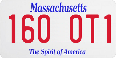 MA license plate 160OT1