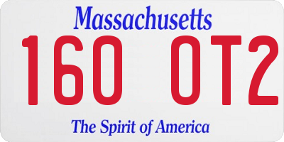 MA license plate 160OT2