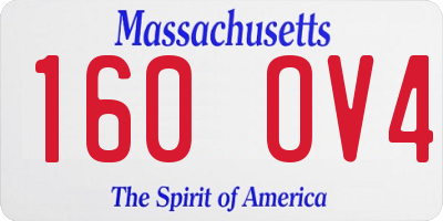 MA license plate 160OV4