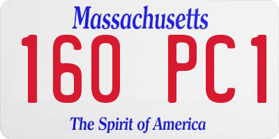 MA license plate 160PC1