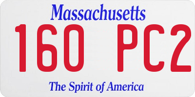 MA license plate 160PC2