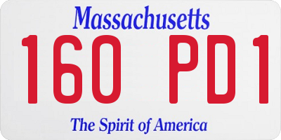MA license plate 160PD1