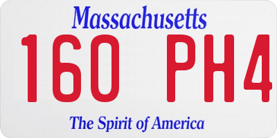 MA license plate 160PH4