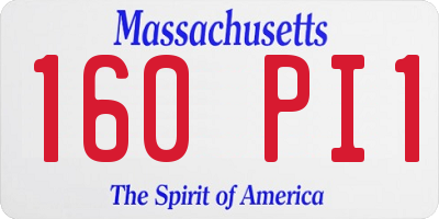 MA license plate 160PI1