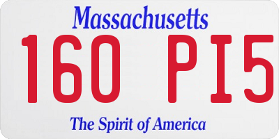 MA license plate 160PI5