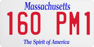 MA license plate 160PM1