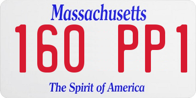 MA license plate 160PP1