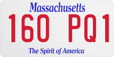 MA license plate 160PQ1
