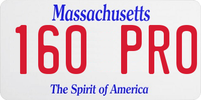 MA license plate 160PR0