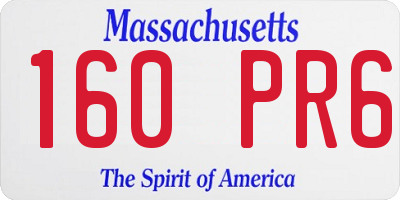 MA license plate 160PR6