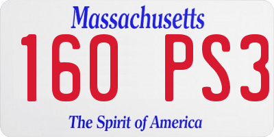 MA license plate 160PS3