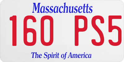 MA license plate 160PS5