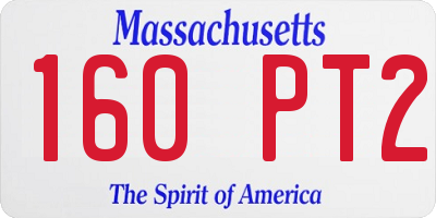 MA license plate 160PT2