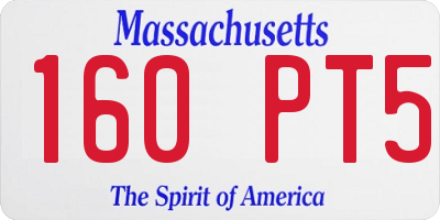 MA license plate 160PT5