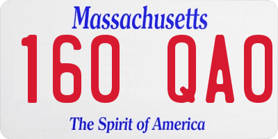 MA license plate 160QA0