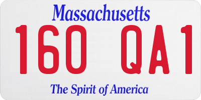MA license plate 160QA1