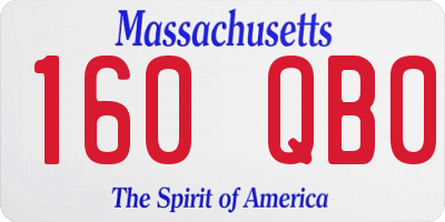 MA license plate 160QB0