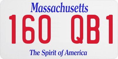 MA license plate 160QB1