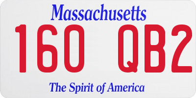 MA license plate 160QB2
