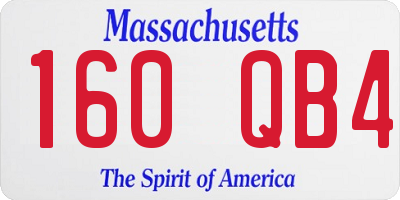 MA license plate 160QB4