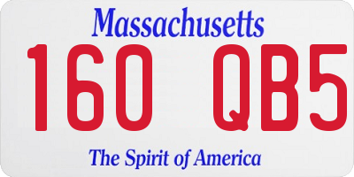 MA license plate 160QB5