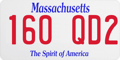 MA license plate 160QD2