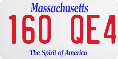 MA license plate 160QE4