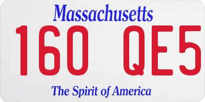 MA license plate 160QE5