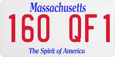 MA license plate 160QF1