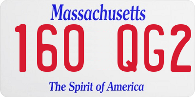 MA license plate 160QG2