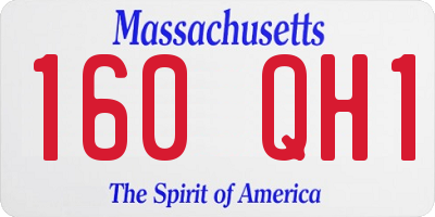 MA license plate 160QH1