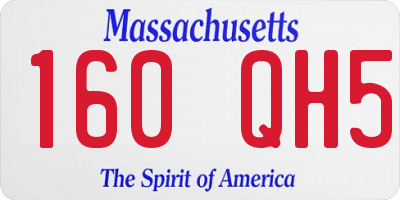 MA license plate 160QH5
