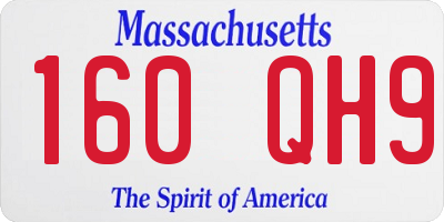 MA license plate 160QH9