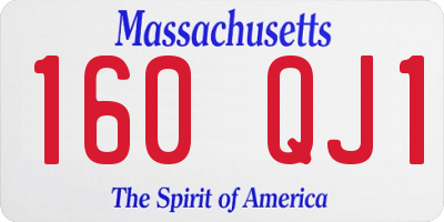 MA license plate 160QJ1
