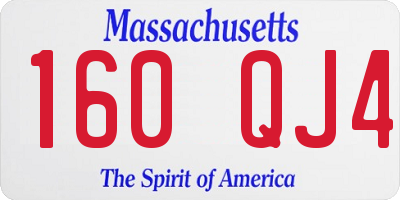 MA license plate 160QJ4