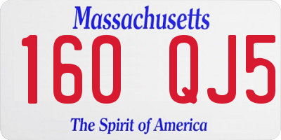 MA license plate 160QJ5