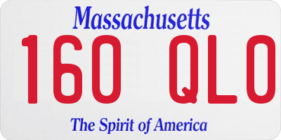 MA license plate 160QL0