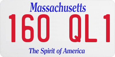 MA license plate 160QL1