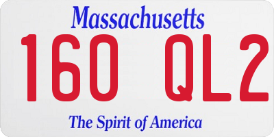 MA license plate 160QL2