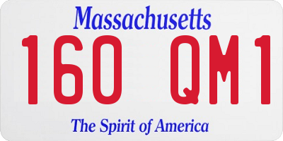 MA license plate 160QM1