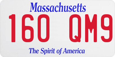 MA license plate 160QM9