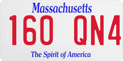 MA license plate 160QN4