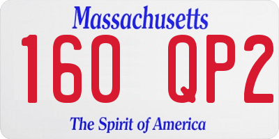 MA license plate 160QP2