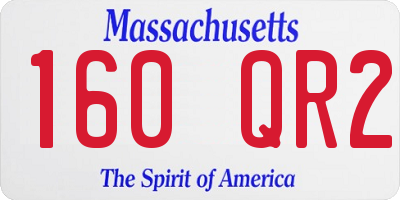 MA license plate 160QR2